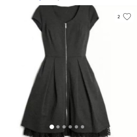 Kirna Zabete gray fit/flare front zip skater dress - Picture 7 of 7